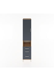 Hyperion Dolap 3 Raflı 3 Çekmeceli Tek Askılı 44x44x221 Çam-Antrasit