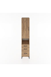 Hyperion Dolap 3 Raflı 3 Çekmeceli Tek Askılı 44x44x221 Çam-Çam