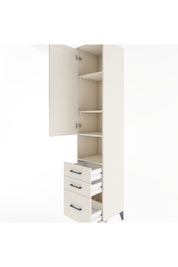 Hyperion Dolap 4 Raflı 3 Çekmeceli Tek Kapaklı 44x44x221 Aytaşı-Aytaşı