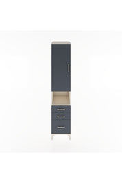 Hyperion Dolap 4 Raflı 3 Çekmeceli Tek Kapaklı 44x44x221 Aytaşı-Antrasit