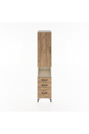 Hyperion Dolap 4 Raflı 3 Çekmeceli Tek Kapaklı 44x44x221 Aytaşı-Çam