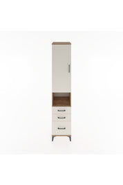 Hyperion Dolap 4 Raflı 3 Çekmeceli Tek Kapaklı 44x44x221 Çam-Aytaşı