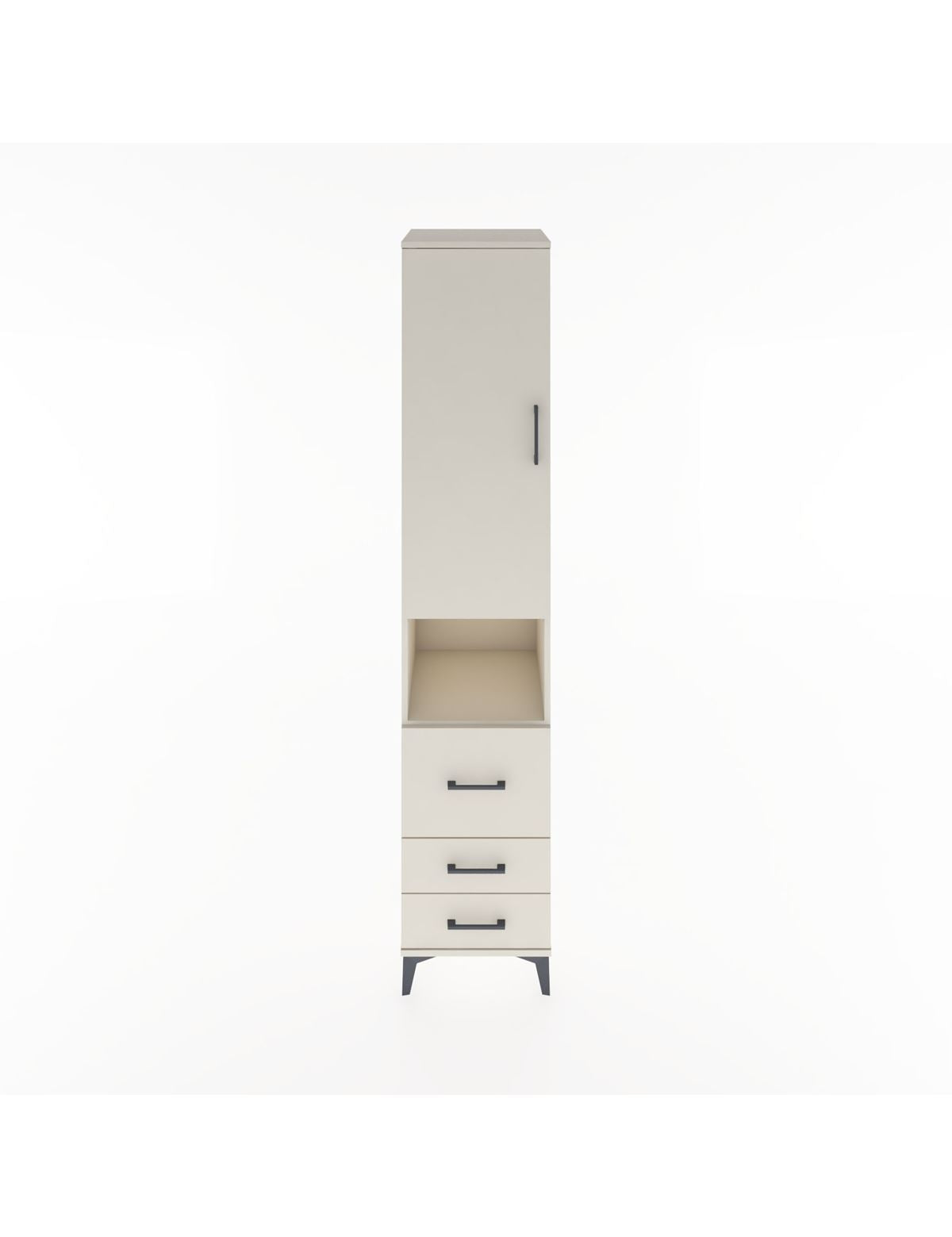 Hyperion Dolap 3 Raflı 3 Çekmeceli Tek Askılı 44x44x221 Aytaşı-Aytaşı