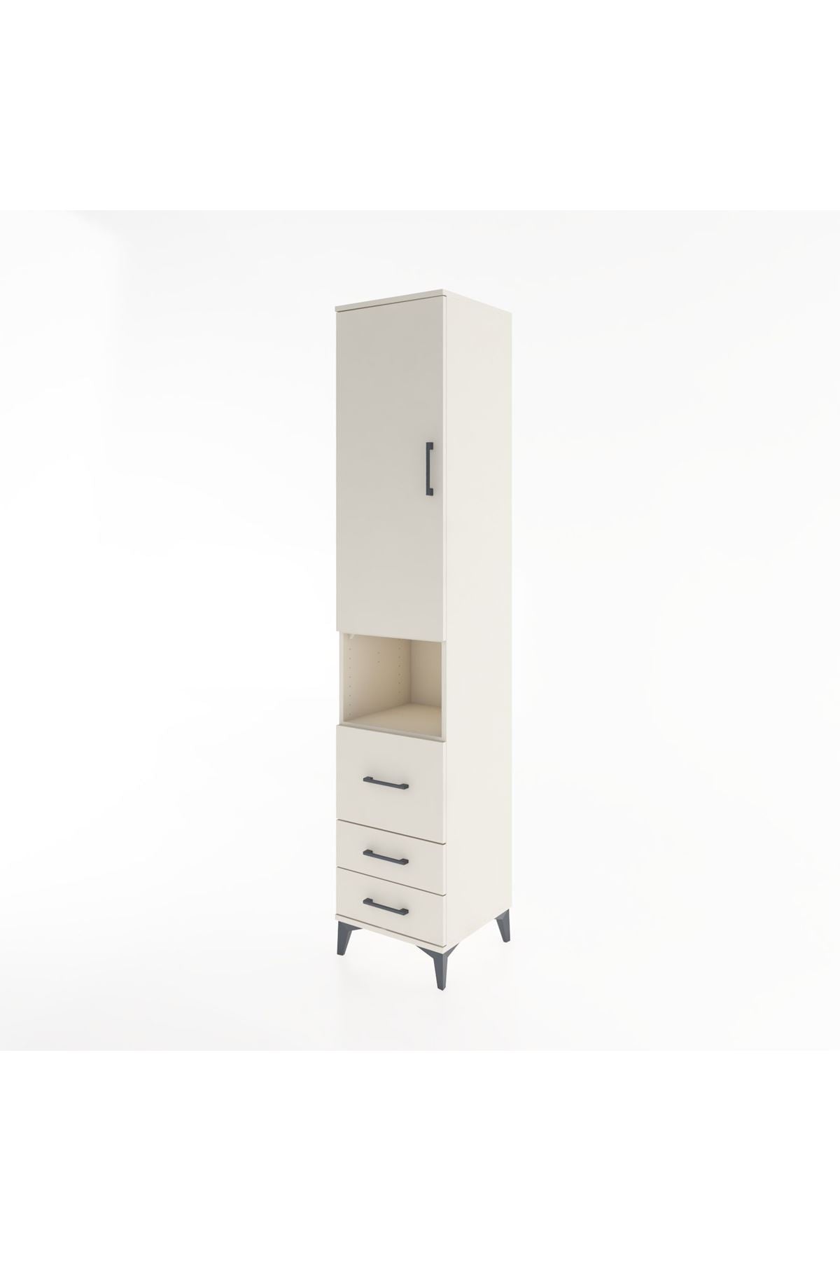 Hyperion Dolap 3 Raflı 3 Çekmeceli Tek Askılı 44x44x221 Aytaşı-Aytaşı