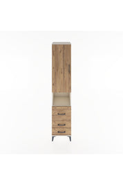 Hyperion Dolap 3 Raflı 3 Çekmeceli Tek Askılı 44x44x221 Aytaşı-Çam