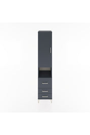 Hyperion Dolap 3 Raflı 3 Çekmeceli Tek Askılı 44x44x221 Antrasit-Antrasit