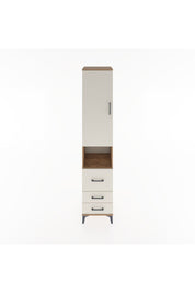 Hyperion Dolap 3 Raflı 3 Çekmeceli Tek Askılı 44x44x221 Çam-Aytaşı