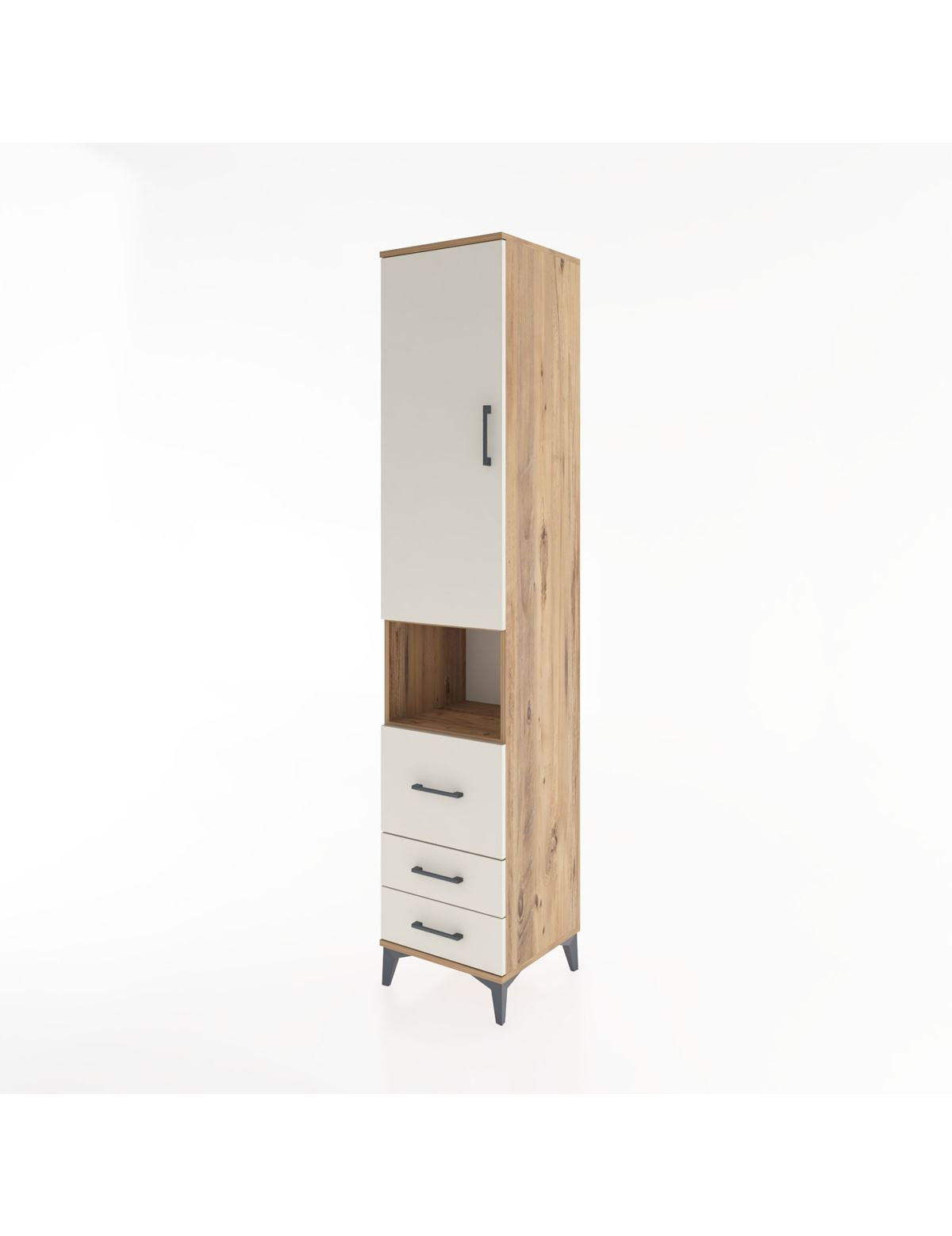 Hyperion Dolap 3 Raflı 3 Çekmeceli Tek Askılı 44x44x221 - S61M175V7B