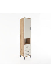 Hyperion Dolap 3 Raflı 3 Çekmeceli Tek Askılı 44x44x221 Çam-Aytaşı
