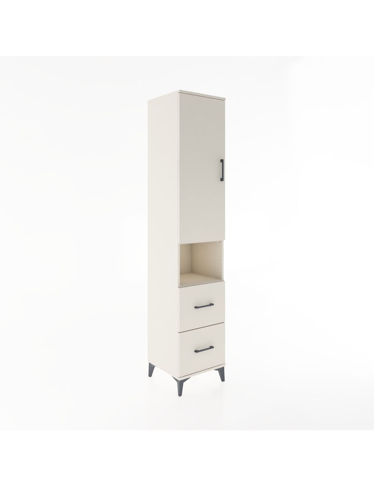 Hyperion Dolap 3 Raflı 2 Çekmeceli Tek Askılı 44x44x221 Aytaşı-Aytaşı