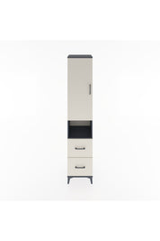 Hyperion Dolap 3 Raflı 2 Çekmeceli Tek Askılı 44x44x221 Antrasit-Aytaşı