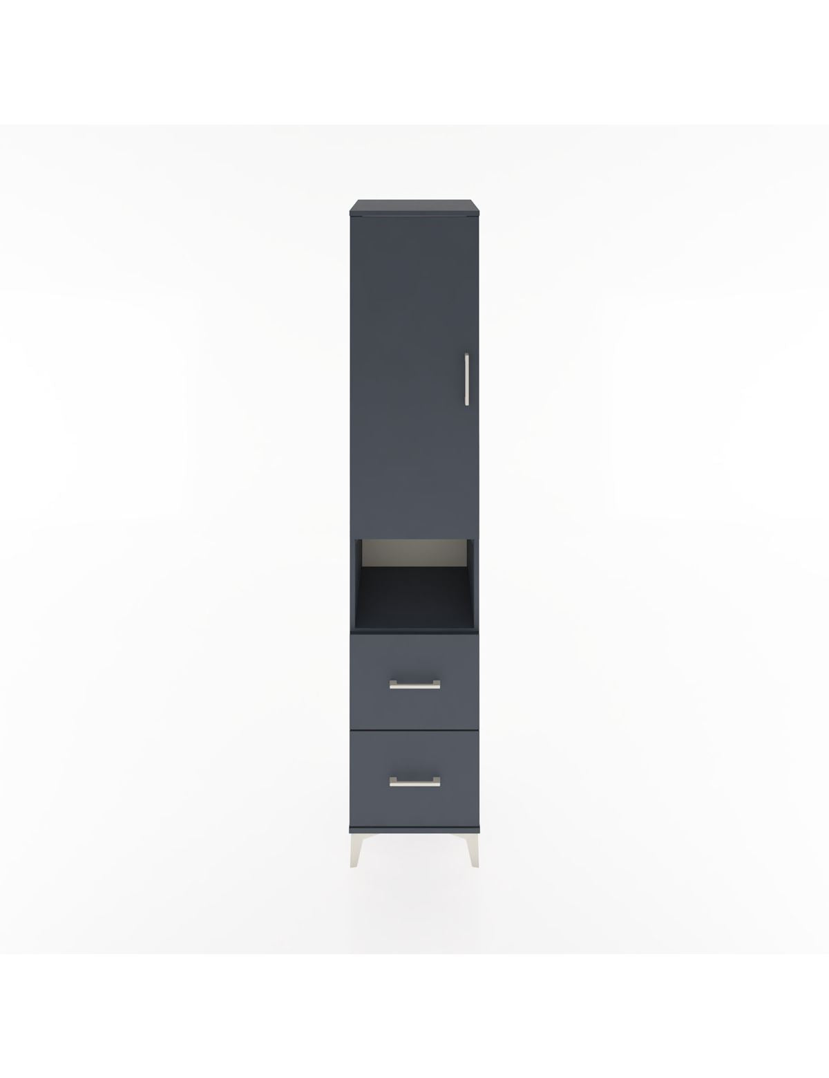 Hyperion Dolap 3 Raflı 2 Çekmeceli Tek Askılı 44x44x221 Antrasit-Antrasit