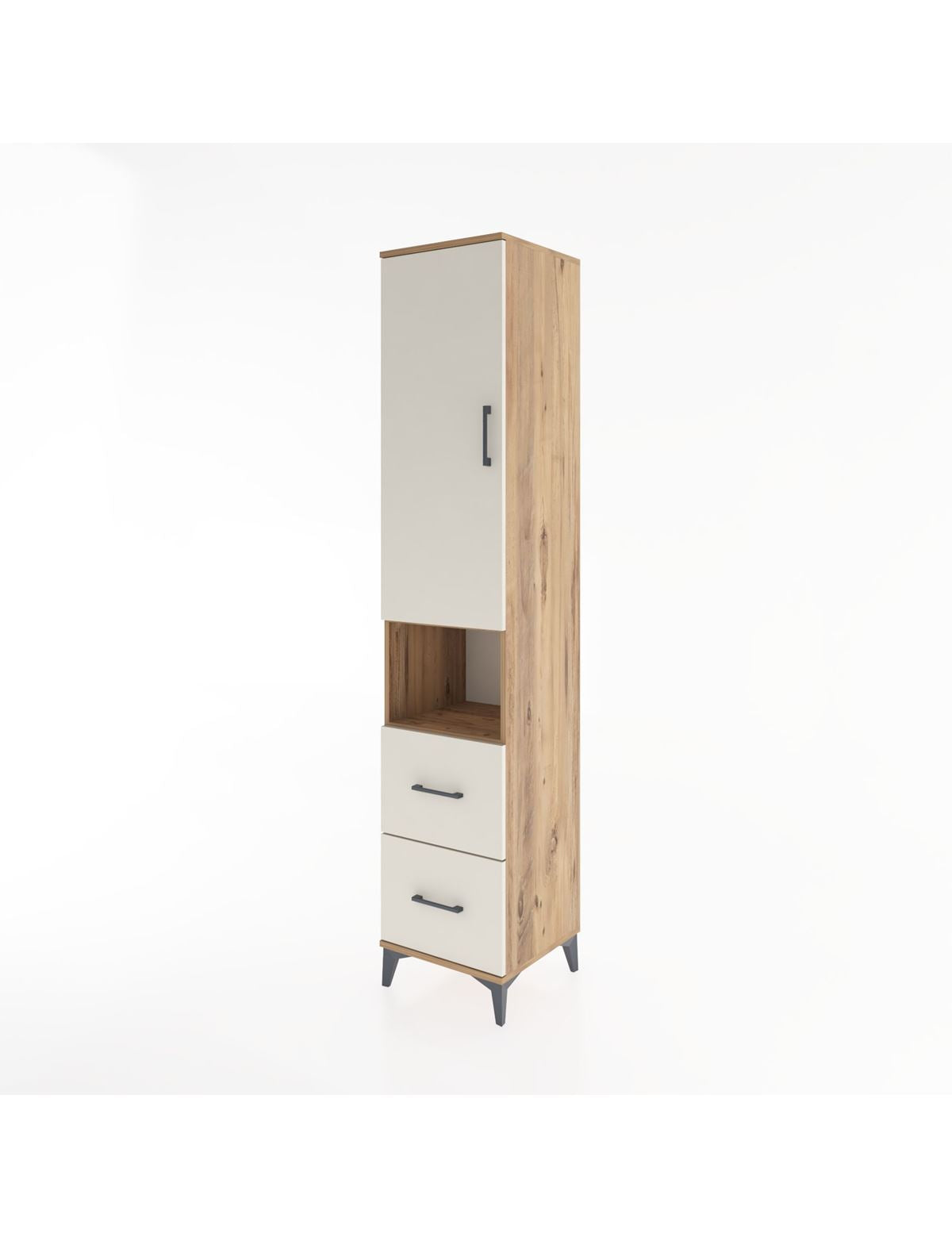 Hyperion Dolap 3 Raflı 2 Çekmeceli Tek Askılı 44x44x221 - S61M177V7B
