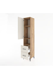 Hyperion Dolap 3 Raflı 2 Çekmeceli Tek Askılı 44x44x221 Çam-Aytaşı