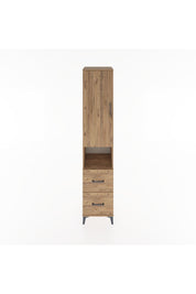 Hyperion Dolap 3 Raflı 2 Çekmeceli Tek Askılı 44x44x221 Çam-Çam