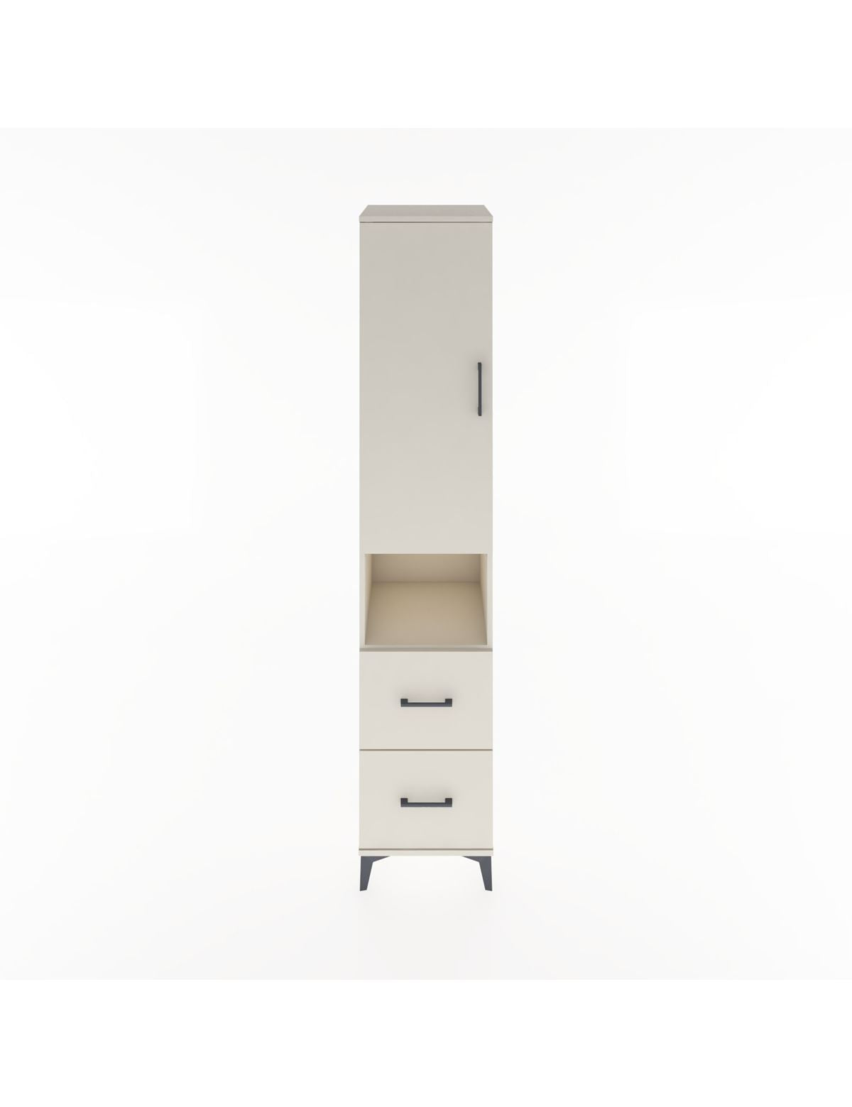 Hyperion Dolap 4 Raflı 2 Çekmeceli Tek Kapaklı 44x44x221 Aytaşı-Aytaşı