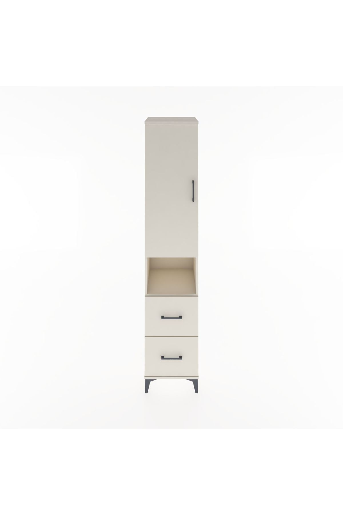 Hyperion Dolap 4 Raflı 2 Çekmeceli Tek Kapaklı 44x44x221 Aytaşı-Aytaşı