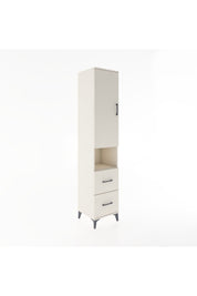 Hyperion Dolap 4 Raflı 2 Çekmeceli Tek Kapaklı 44x44x221 Aytaşı-Aytaşı