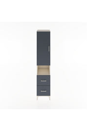 Hyperion Dolap 4 Raflı 2 Çekmeceli Tek Kapaklı 44x44x221 Aytaşı-Antrasit