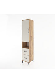 Hyperion Dolap 4 Raflı 2 Çekmeceli Tek Kapaklı 44x44x221 Çam-Aytaşı
