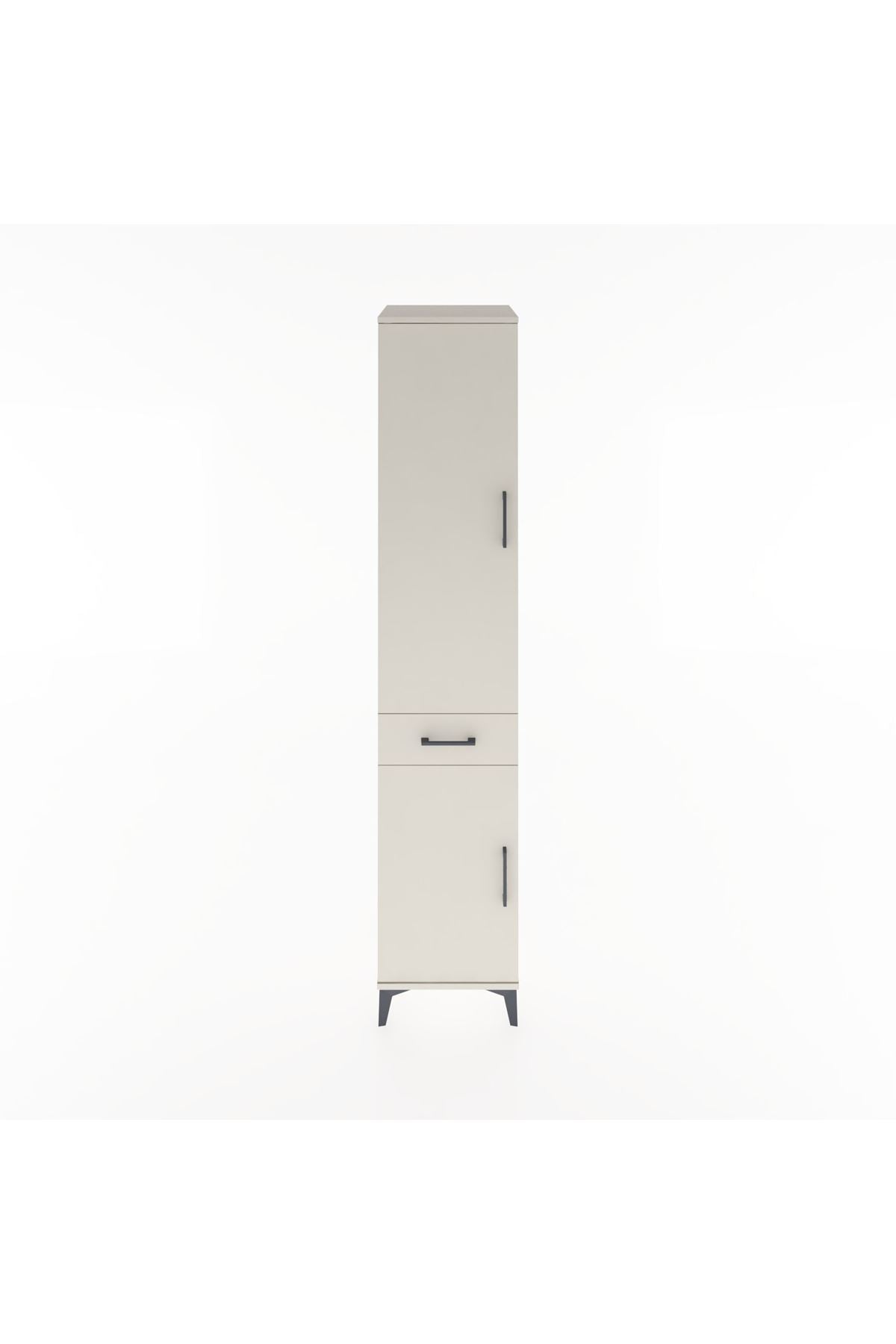 Hyperion Dolap 3 Raflı Tek Çekmeceli Tek Askılı 44x44x221 Aytaşı-Aytaşı