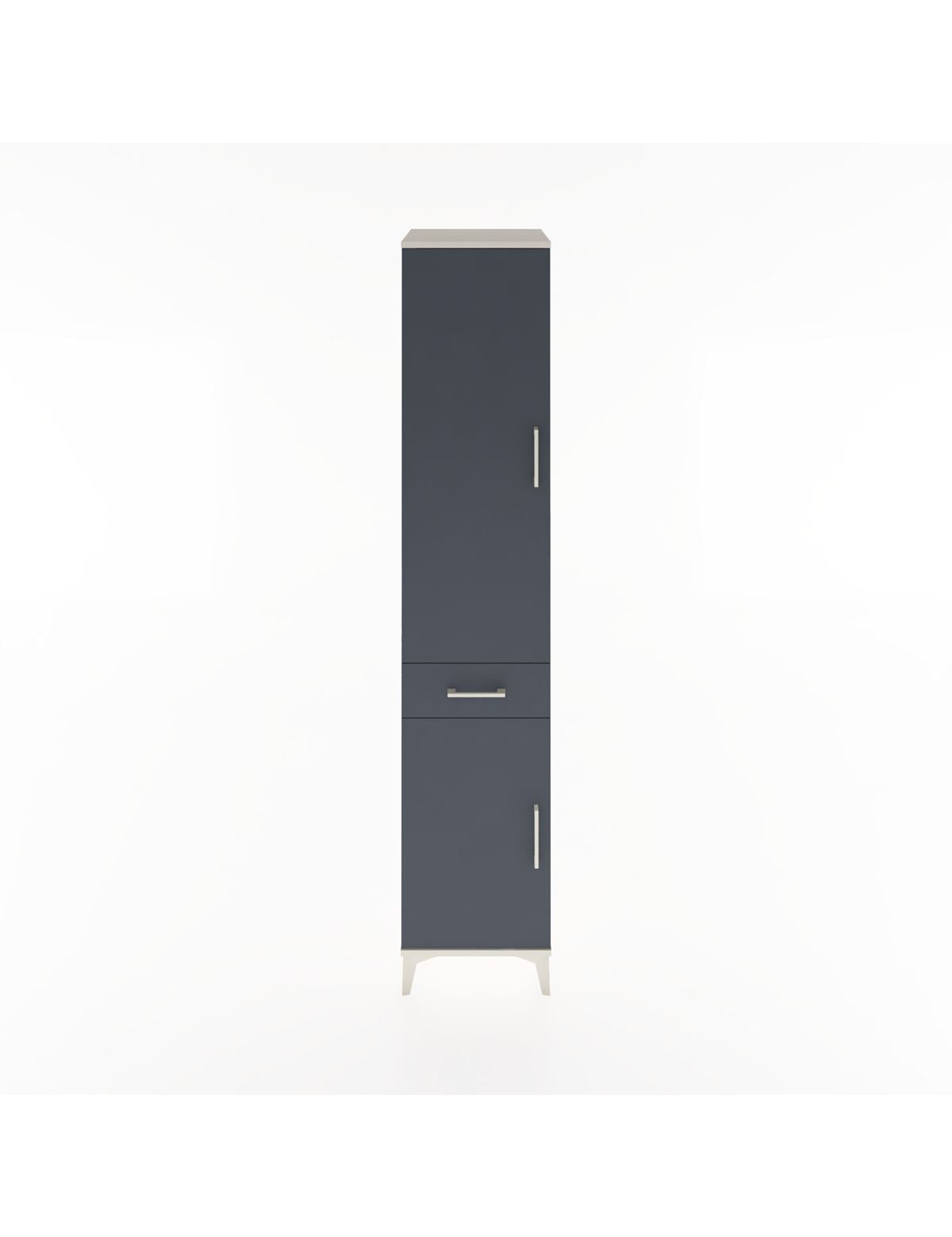 Hyperion Dolap 3 Raflı Tek Çekmeceli Tek Askılı 44x44x221 Aytaşı-Antrasit