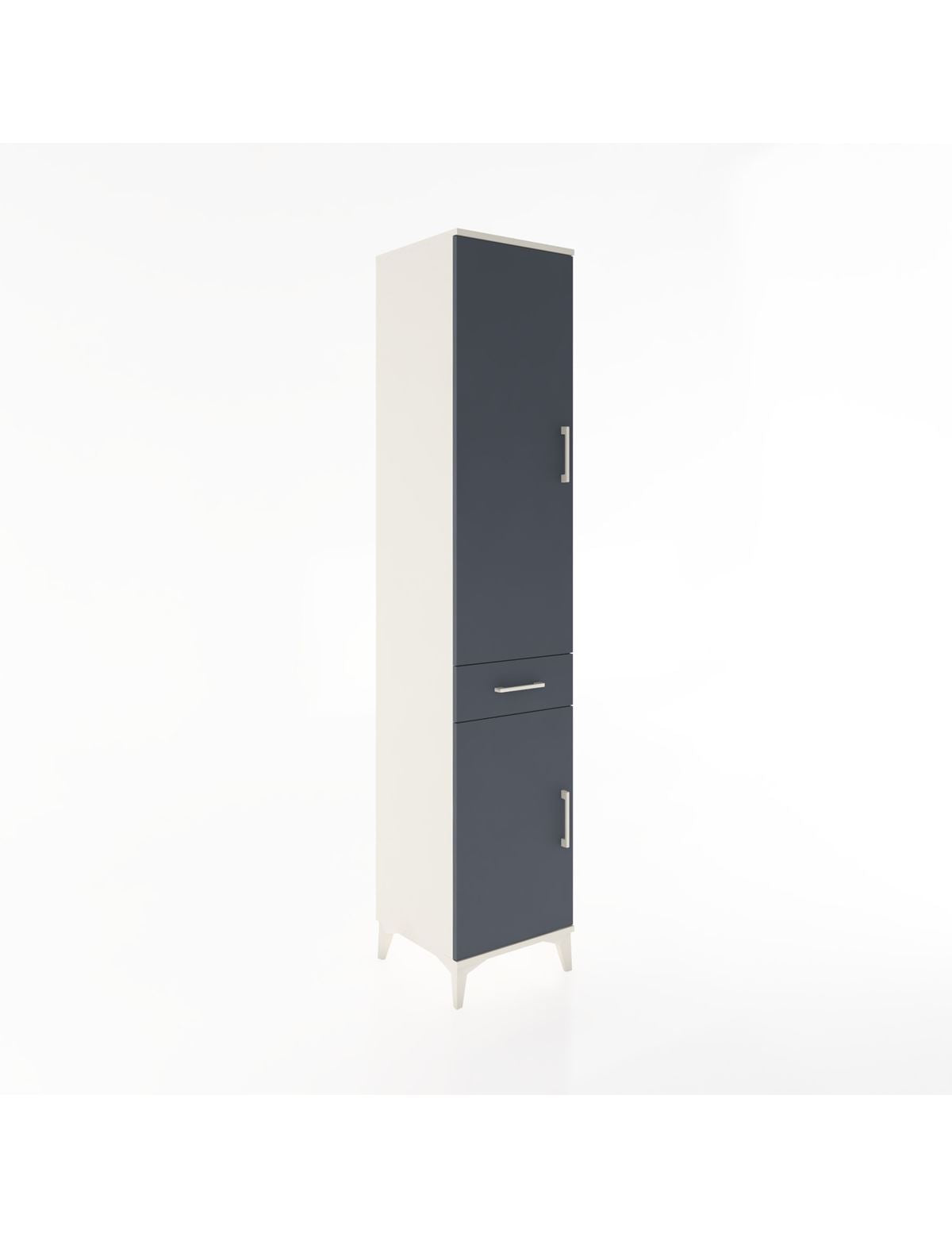Hyperion Dolap 3 Raflı Tek Çekmeceli Tek Askılı 44x44x221 Aytaşı-Antrasit