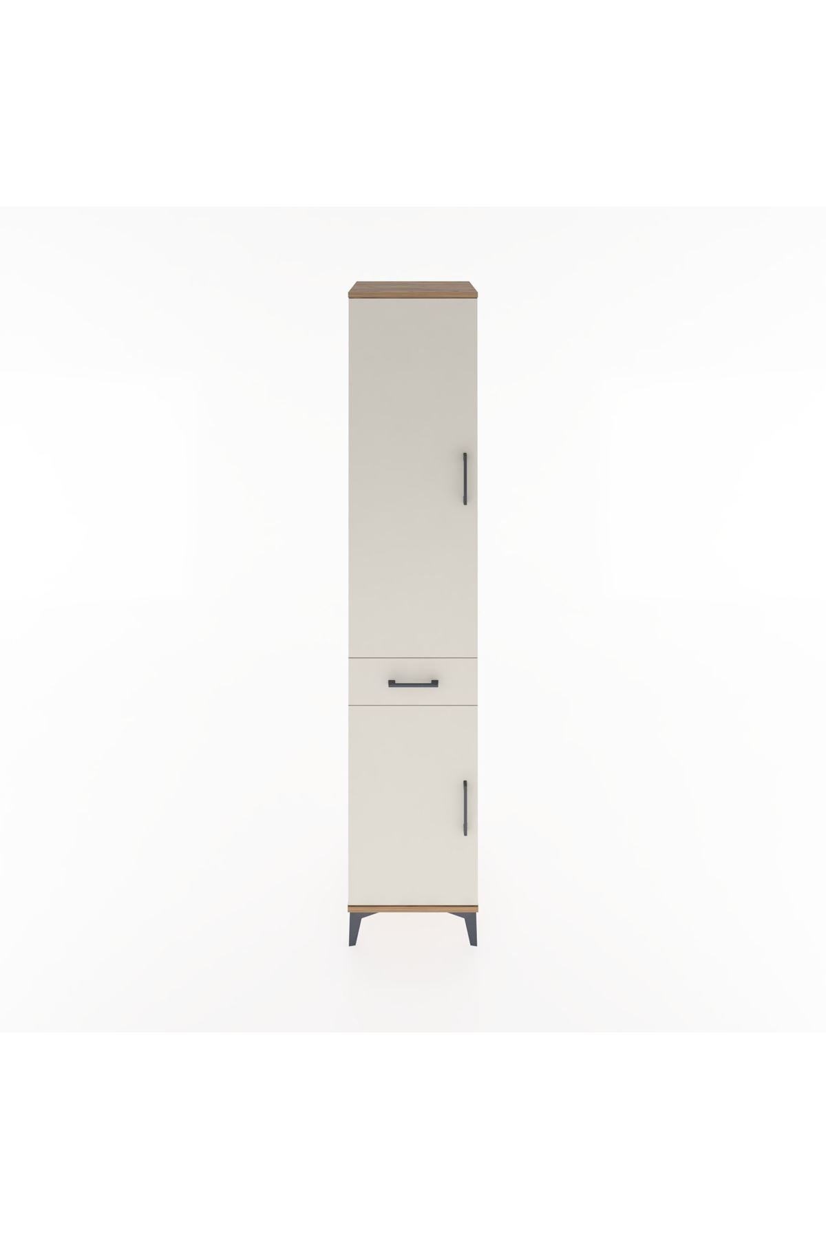 Hyperion Dolap 3 Raflı Tek Çekmeceli Tek Askılı 44x44x221 Çam-Aytaşı