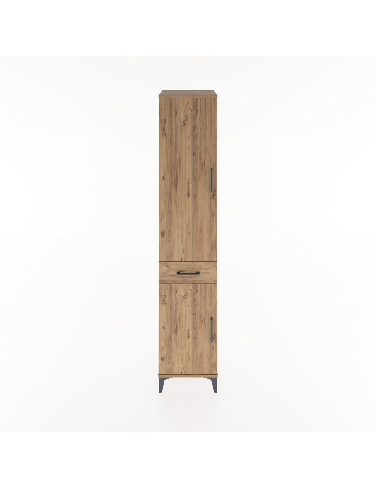Hyperion Dolap 3 Raflı Tek Çekmeceli Tek Askılı 44x44x221 Çam-Çam