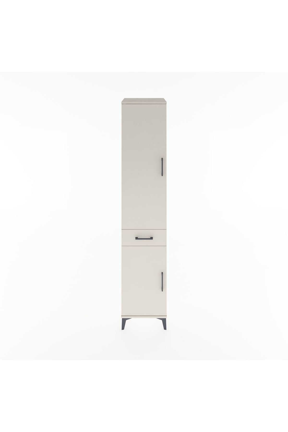 Hyperion Dolap 4 Raflı Tek Çekmeceli 2 Kapaklı 44x44x221 Aytaşı-Aytaşı