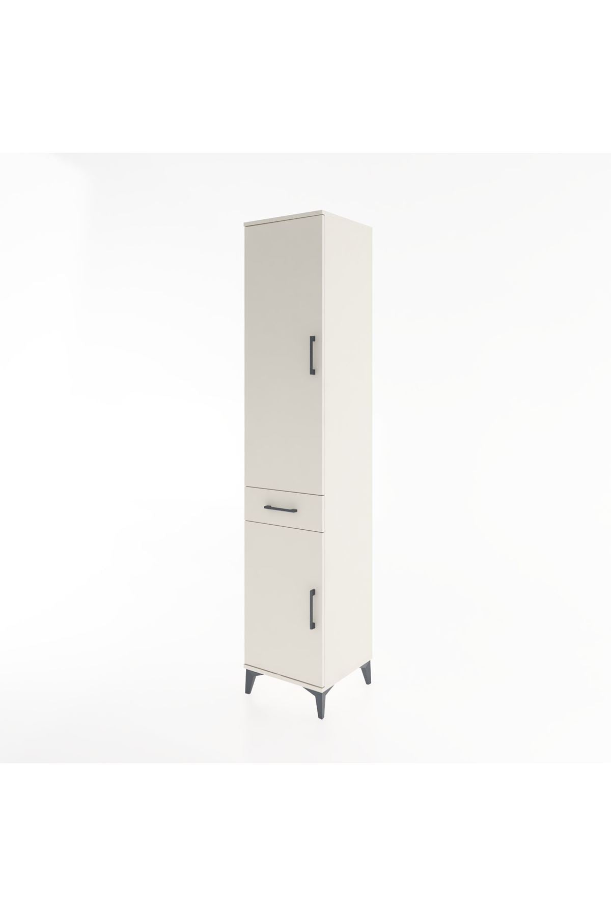 Hyperion Dolap 4 Raflı Tek Çekmeceli 2 Kapaklı 44x44x221 Aytaşı-Aytaşı