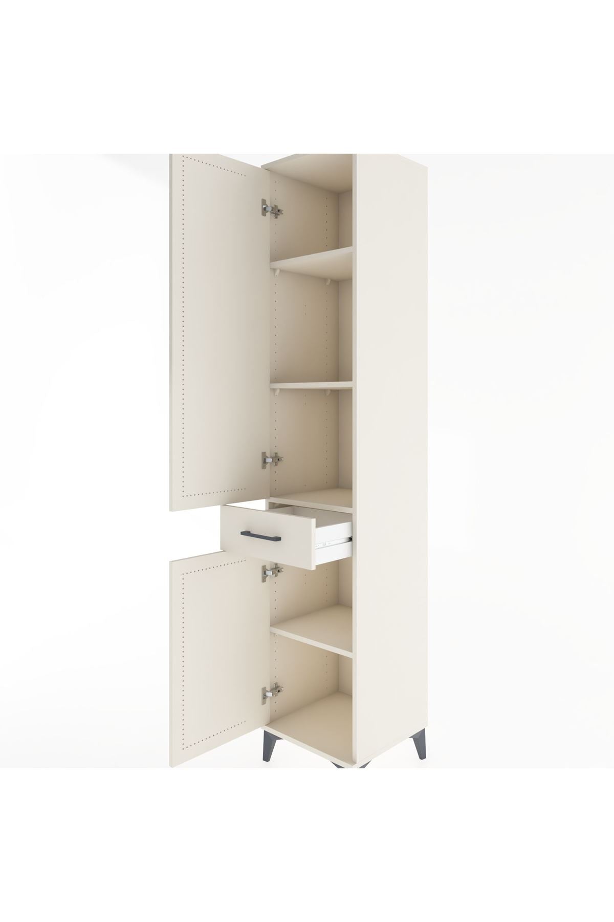 Hyperion Dolap 4 Raflı Tek Çekmeceli 2 Kapaklı 44x44x221 Aytaşı-Aytaşı