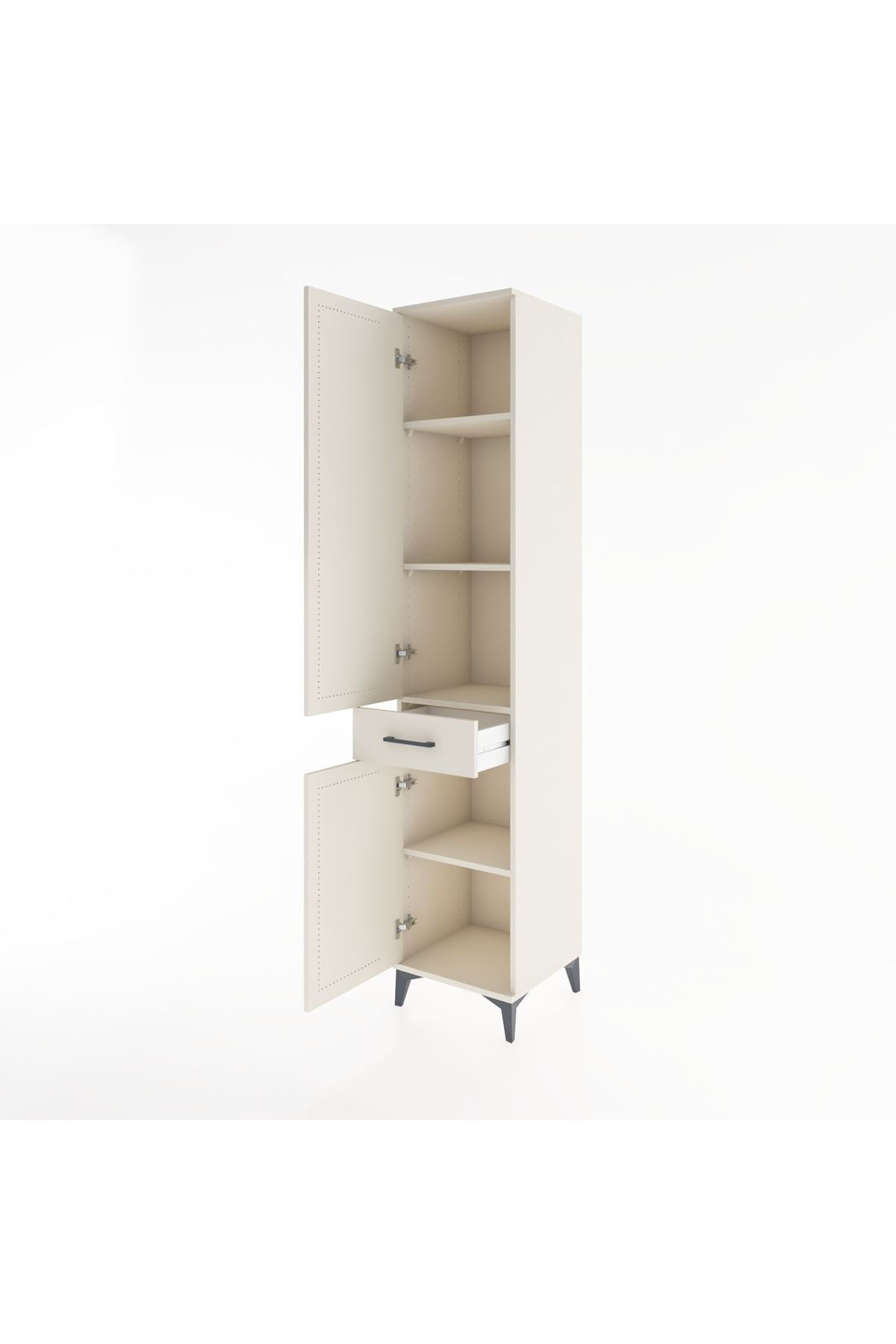 Hyperion Dolap 4 Raflı Tek Çekmeceli 2 Kapaklı 44x44x221 Aytaşı-Aytaşı