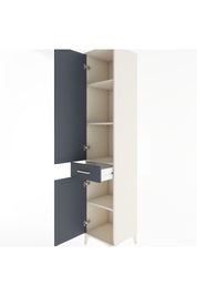 Hyperion Dolap 4 Raflı Tek Çekmeceli 2 Kapaklı 44x44x221 Aytaşı-Antrasit