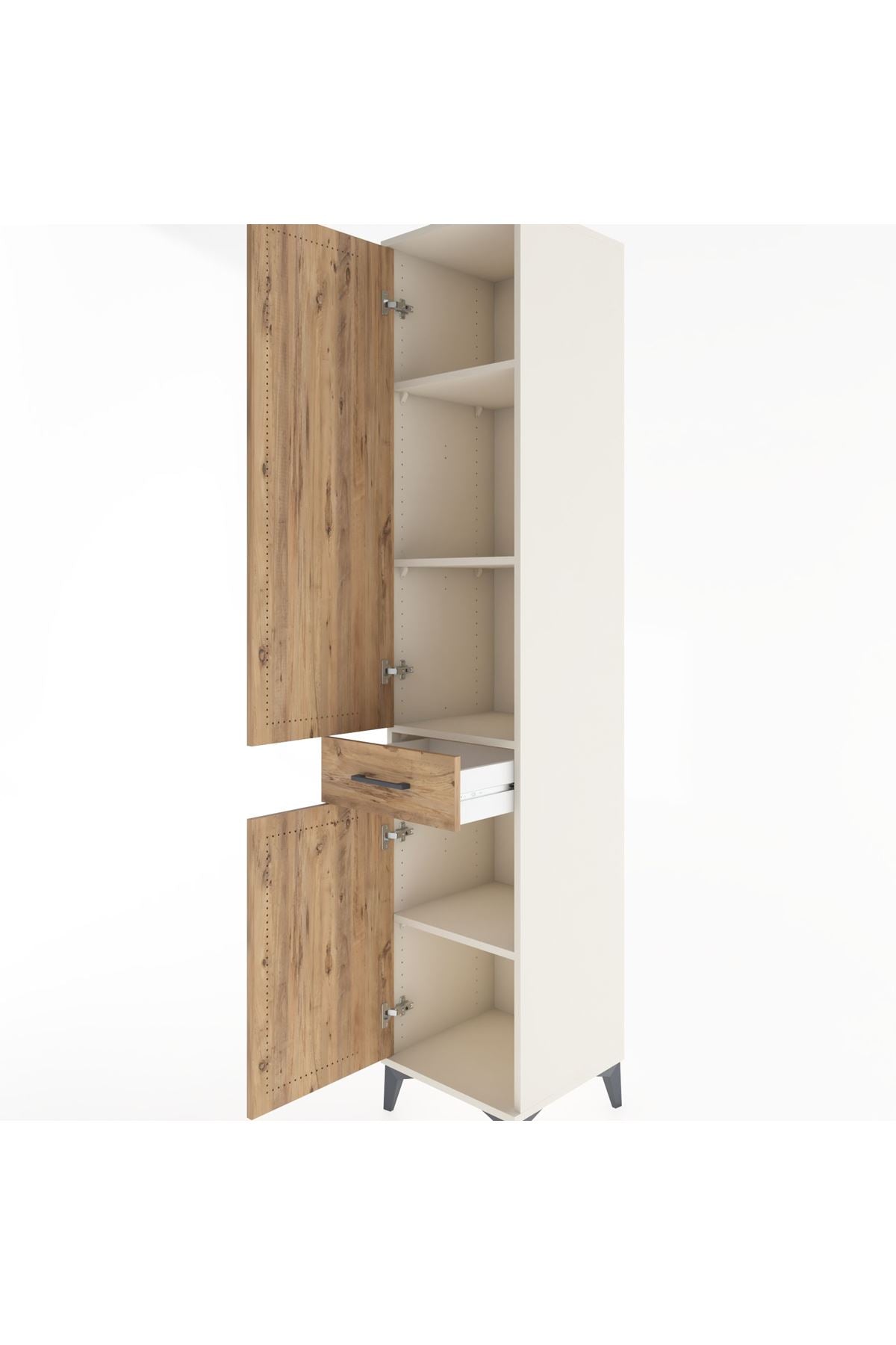 Hyperion Dolap 4 Raflı Tek Çekmeceli 2 Kapaklı 44x44x221 Aytaşı-Çam