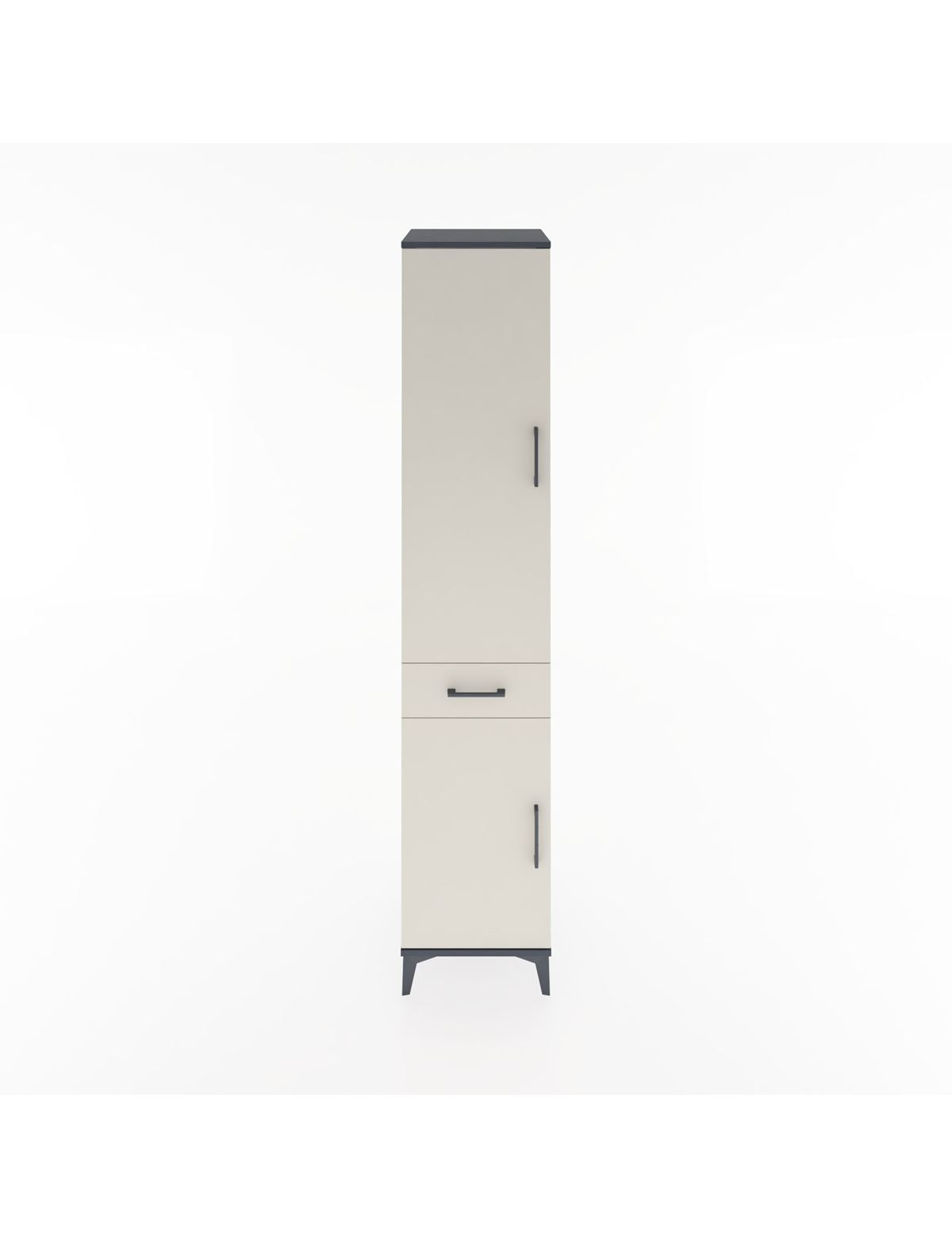 Hyperion Dolap 4 Raflı Tek Çekmeceli 2 Kapaklı 44x44x221 Antrasit-Aytaşı