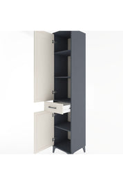 Hyperion Dolap 4 Raflı Tek Çekmeceli 2 Kapaklı 44x44x221 Antrasit-Aytaşı