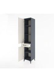 Hyperion Dolap 4 Raflı Tek Çekmeceli 2 Kapaklı 44x44x221 Antrasit-Aytaşı