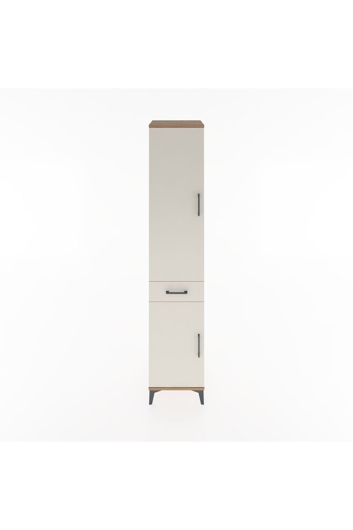 Hyperion Dolap 4 Raflı Tek Çekmeceli 2 Kapaklı 44x44x221 Çam-Aytaşı