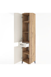 Hyperion Dolap 4 Raflı Tek Çekmeceli 2 Kapaklı 44x44x221 Çam-Aytaşı