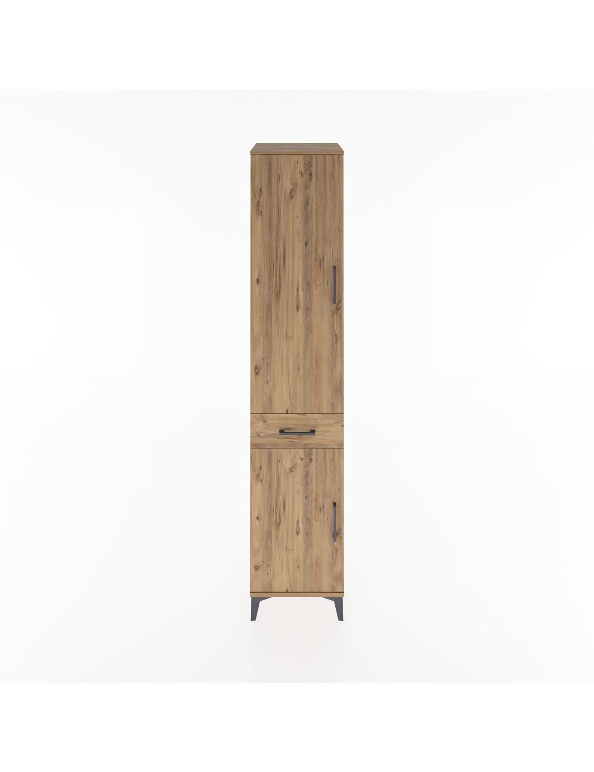 Hyperion Dolap 4 Raflı Tek Çekmeceli 2 Kapaklı 44x44x221 Çam-Çam