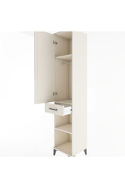Hyperion Dolap 3 Raflı Tek Çekmeceli Tek Askılı 44x44x221 Aytaşı-Aytaşı