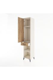 Hyperion Dolap 3 Raflı Tek Çekmeceli Tek Askılı 44x44x221 Aytaşı-Çam