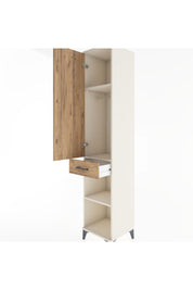Hyperion Dolap 3 Raflı Tek Çekmeceli Tek Askılı 44x44x221 Aytaşı-Çam
