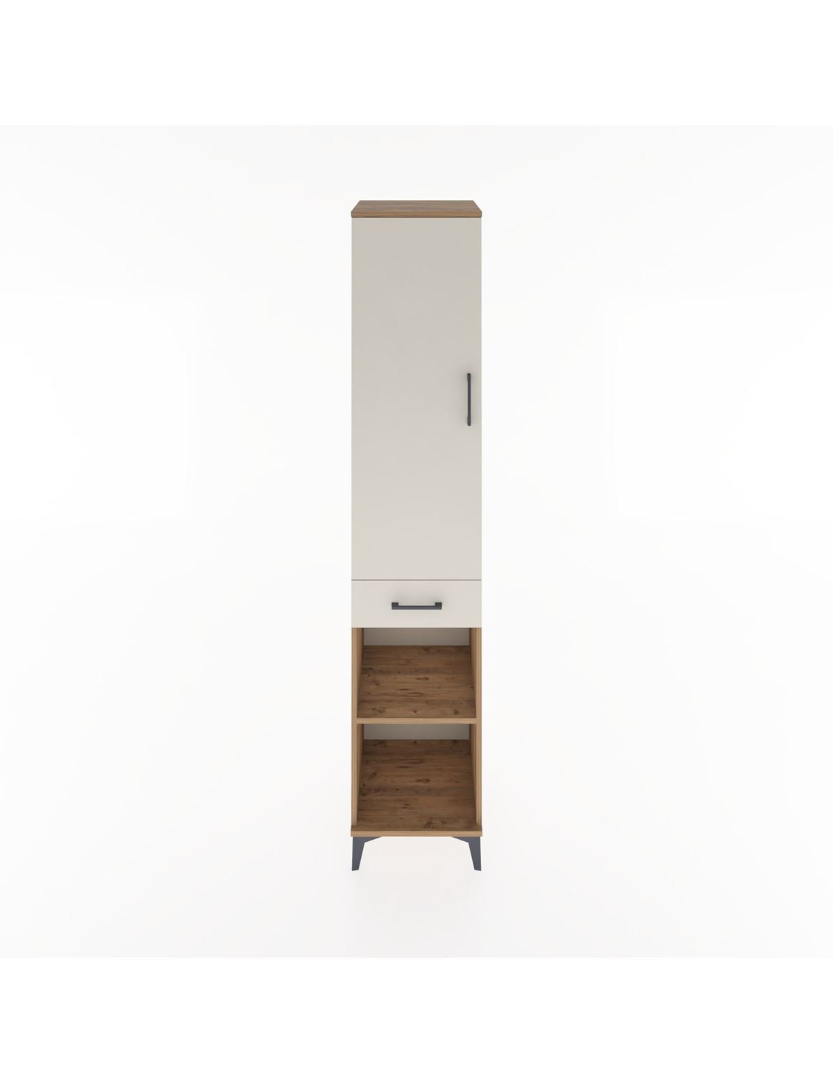 Hyperion Dolap 3 Raflı Tek Çekmeceli Tek Askılı 44x44x221 Çam-Aytaşı