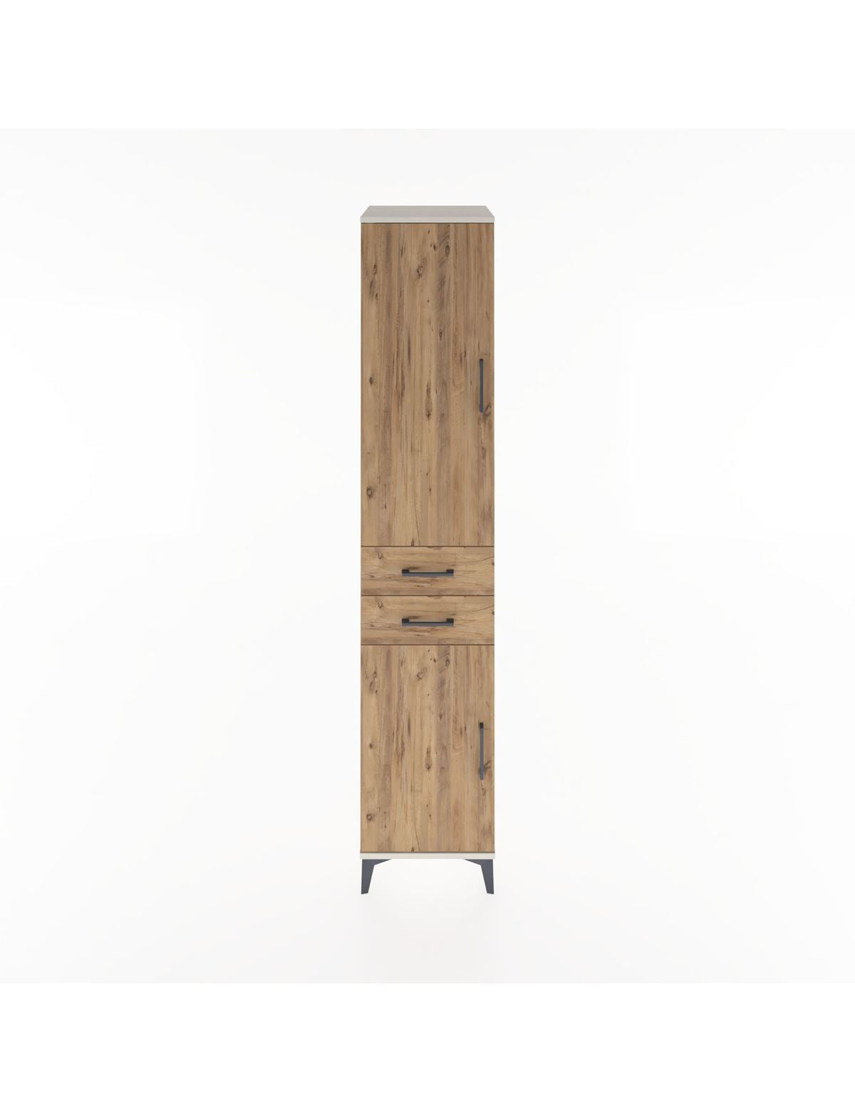 Hyperion Dolap 3 Raflı 2 Çekmeceli Tek Askılı 44x44x221 Aytaşı-Çam