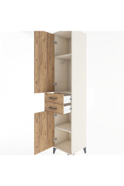 Hyperion Dolap 3 Raflı 2 Çekmeceli Tek Askılı 44x44x221 Aytaşı-Çam