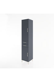 Hyperion Dolap 3 Raflı 2 Çekmeceli Tek Askılı 44x44x221 Antrasit-Antrasit