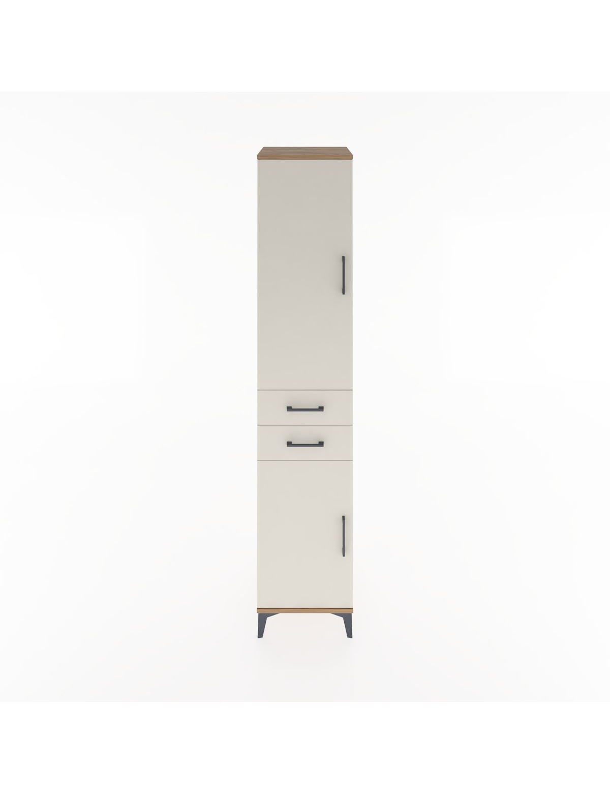 Hyperion Dolap 3 Raflı 2 Çekmeceli Tek Askılı 44x44x221 Çam-Aytaşı