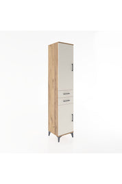 Hyperion Dolap 3 Raflı 2 Çekmeceli Tek Askılı 44x44x221 Çam-Aytaşı
